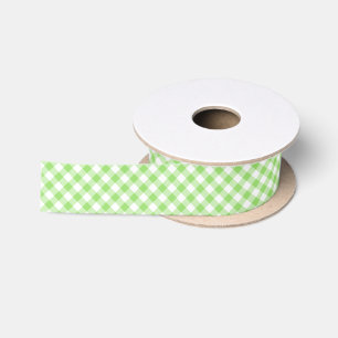 Retro Gingham Lente Groen Lint