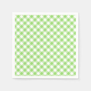 Retro Gingham Lente Groen Servet