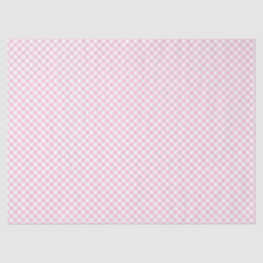 Retro Gingham Light Pink Tissuepapier (Voorkant)