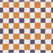  retro gingham Oranje Paarse plakboek Sticker (Voorkant)