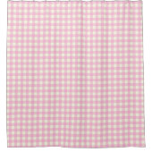 Retro Gingham Pset in Pastel Pink Douchegordijn (Voorkant)