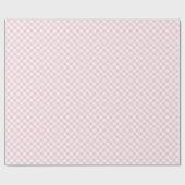 Retro Gingham Roze Cadeaupapier (Vlak)