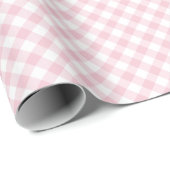 Retro Gingham Roze Cadeaupapier (Rol Hoek)