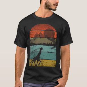 Retro  Giraffe en schattig dier 4 T-shirt