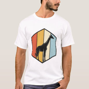 Retro Giraffe Geometrisch Safari Vector T-shirt_1 T-shirt