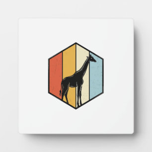 Retro Giraffe Geometrische Safari Vector T-shirt_1 Fotoplaat