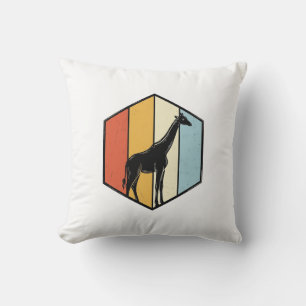 Retro Giraffe Geometrische Safari Vector T-shirt_1 Kussen