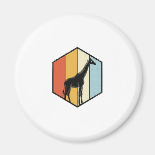Retro Giraffe Geometrische Safari Vector T-shirt_1 Magneet