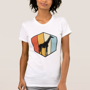 Retro Giraffe Geometrische Safari Vector T-shirt_1 T-shirt