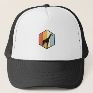 Retro Giraffe Geometrische Safari Vector T-shirt_1 Trucker Pet