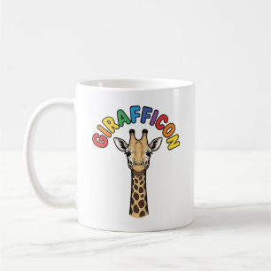 Retro Giraffe Icoon Cute Dieren Shirt Ontwerp_1 Koffiemok