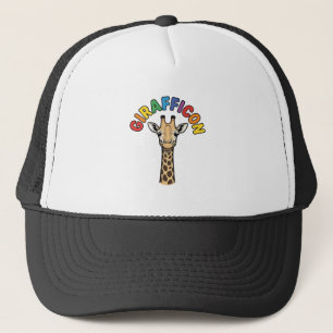 Retro Giraffe Icoon Cute Dieren Shirt Ontwerp_1 Trucker Pet