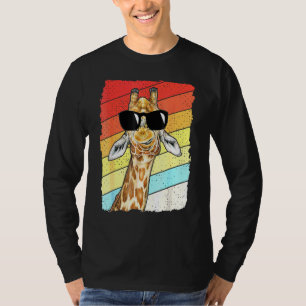 Retro  Giraffe Zonnebrillen Dierglazen T-shirt
