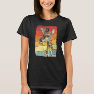 Retro Giraffe Zonneglazen Dier 2 T-shirt