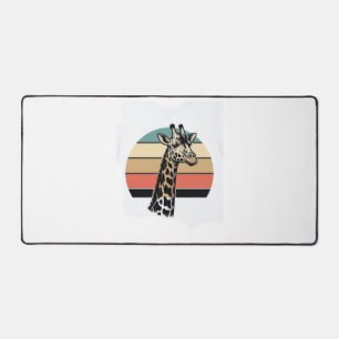 Retro Giraffe Zonsondergang Safari Vector T-shirt Bureaumat
