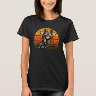 Retro Giraffe Zookeeper Zoögoer Wildlife Animal Zo T-shirt