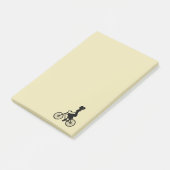 Retro Girl Cyclist Silhouette Post-it® Notes (Schuin)