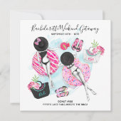 Retro Girls Bachelorette Beach Weekend Kaart (Voorkant)