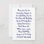  Retro Girls die een uitnodiging van de Tea Party  (Achterkant)