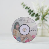 Retro Girl's Music CD Birthday Invitation (Debout devant)