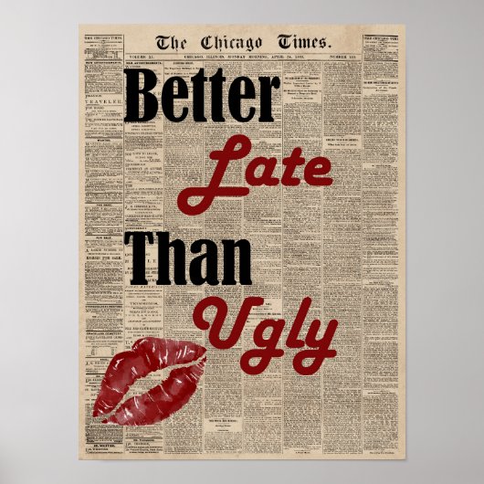 Retro Girly Citation journal Poster d'art mural te (Devant)
