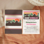 Retro Girly Weekend Camp Birthday Invitation