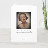 Retro Glam Girl lipstick Kaart (Achterkant)