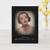 Retro Glam Girl lipstick Kaart (Gele Bloem)