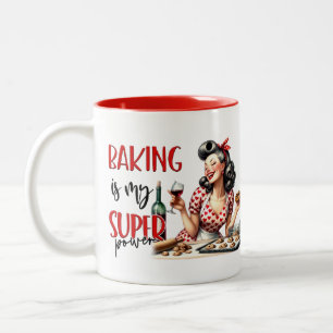 Retro Glam Huisvrouw Funny Sarcastisch Keuken Cita Tweekleurige Koffiemok