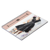 Retro Glam Little Black Dress (LBD) Journal (Côté gauche)