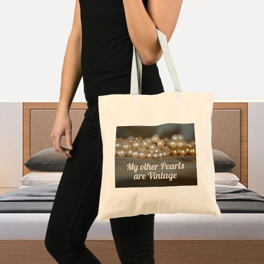 Retro Glam Parels Tote Bag
