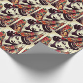 Retro Glam Pin-up Cadeaupapier (Hoek)