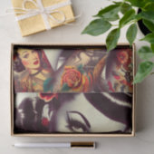 Retro Glam Pin-up Tissuepapier (Geschenk)