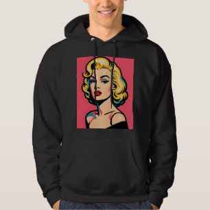Retro Glam Pop Art - Vintage Blondine Hoodie
