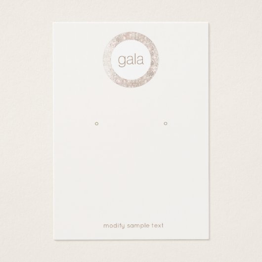 Retro Glam Silver Sequins die Display Kaart verdie (Voorkant)