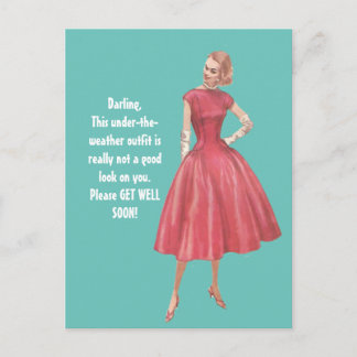 Retro Glamor Femme Sarcastique Obtenir Bien Carte 
