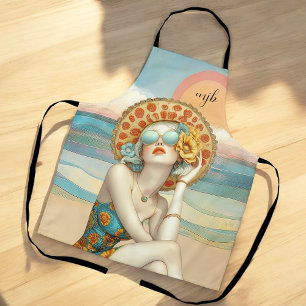 Retro Glamour Strandvibes met Monogram Schort