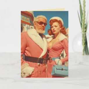 Retro Glamour Winter Koppelstijl Feestdagen Kaart