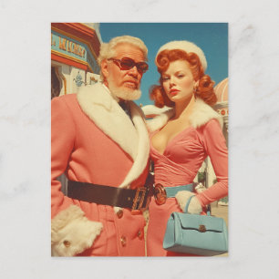 Retro Glamour Winter Koppelstijl Feestdagenkaart