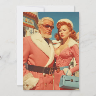 Retro Glamour Winter Koppelstijl Feestdagenkaart