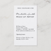 Retro Glamour Zwart Wit Mode Meisje Kapsalon Visitekaartje (Achterkant)