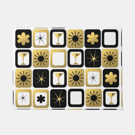 Retro Glamoureuze Gouddeklep Deurmat (Voorkant)