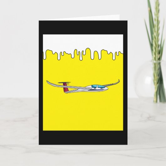 Retro Glider Plane Kaart (Voorkant)