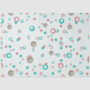 Retro Glitter Rood Groen Goud Polka Dots Kerst Tissuepapier