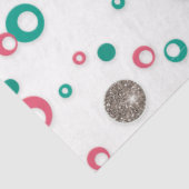 Retro Glitter Rood Groen SilverPolka Stippen Kerst Tissuepapier (Detail)