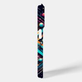 Retro glitter stippen iPhone case (Achterkant / Rechts)