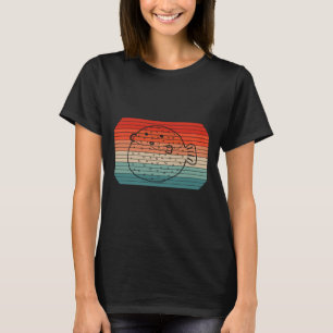 Retro Globular Puffer Fish Puffer Fish Blubb T-shirt