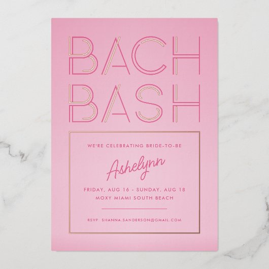 Retro Glow | Invitation en aluminium pour enterr (Recto)
