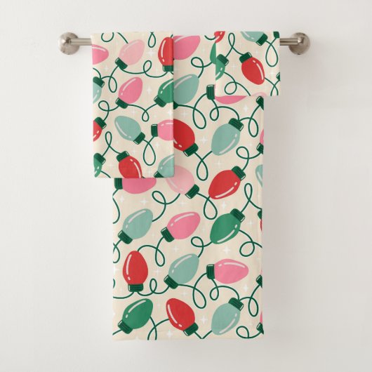 Retro Glow Lights Bad Handdoek (Insitu)