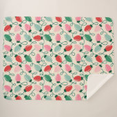 Retro Glow Lights Sherpa Deken (Voorkant (horizontaal))